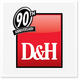 D&H celebrates 90th Anniversary logo