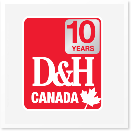D&H Canada 10 year anniversary logo