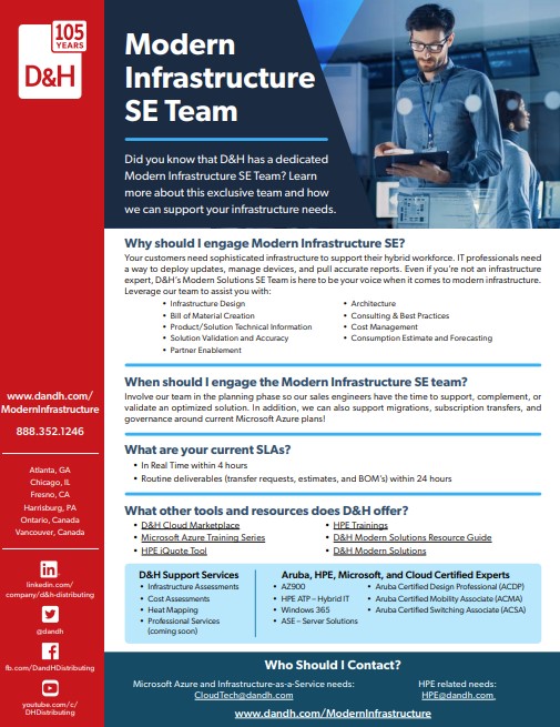D&H Modern Infrastructure SE Team Handout