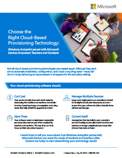 Microsoft - Choose the Right Cloud-Based Provisioning Technology